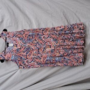 2X MSK Woman sleeveless multi- color vibrant summer dress